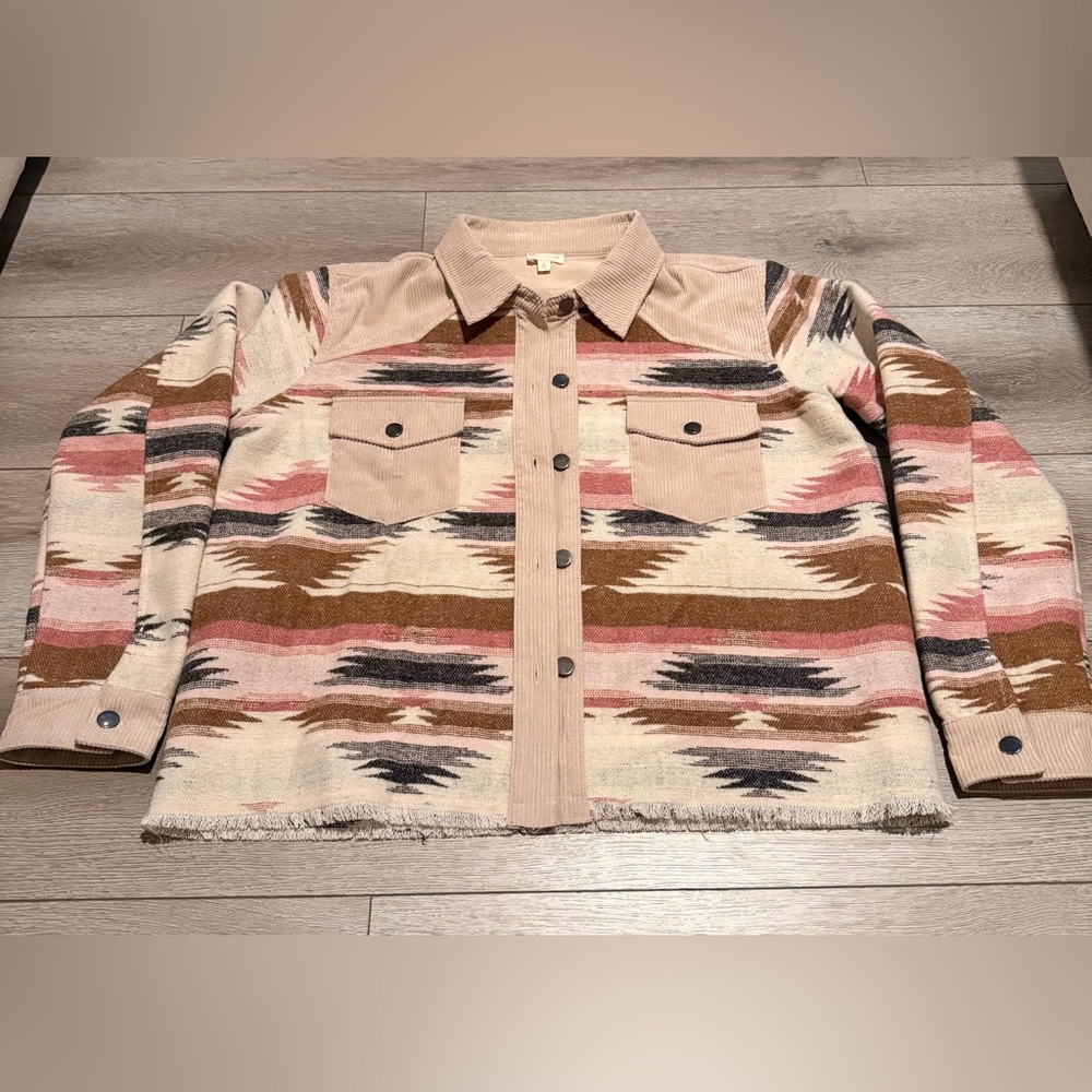 Hem & Thread Corduroy Aztec Jacket